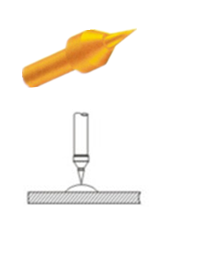 探針頭型、測試探針探針頭、探針頭部形狀、頂針頭