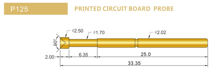 P125測試探針尺寸 P125測試探針尺寸