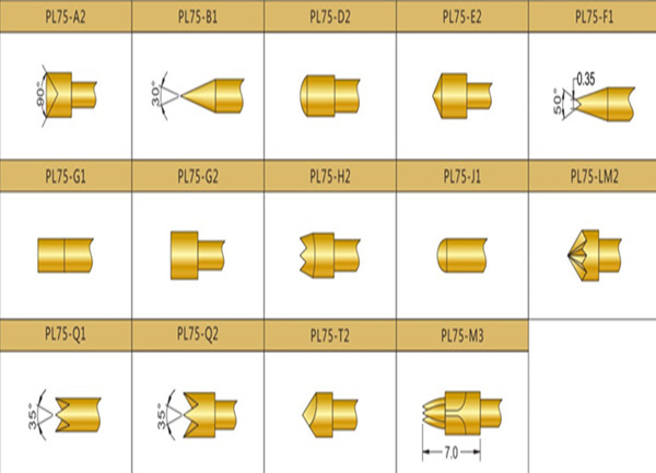 PL75探針頭型、華榮華測試探針廠家