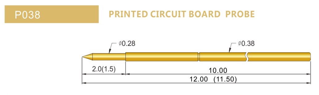 PA038探針尺寸，華榮華探針廠家