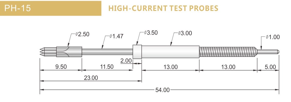 PH-15測試探針尺寸,華榮華探針選型規(guī)格 PH-15測試探針尺寸,華榮華探針選型規(guī)格